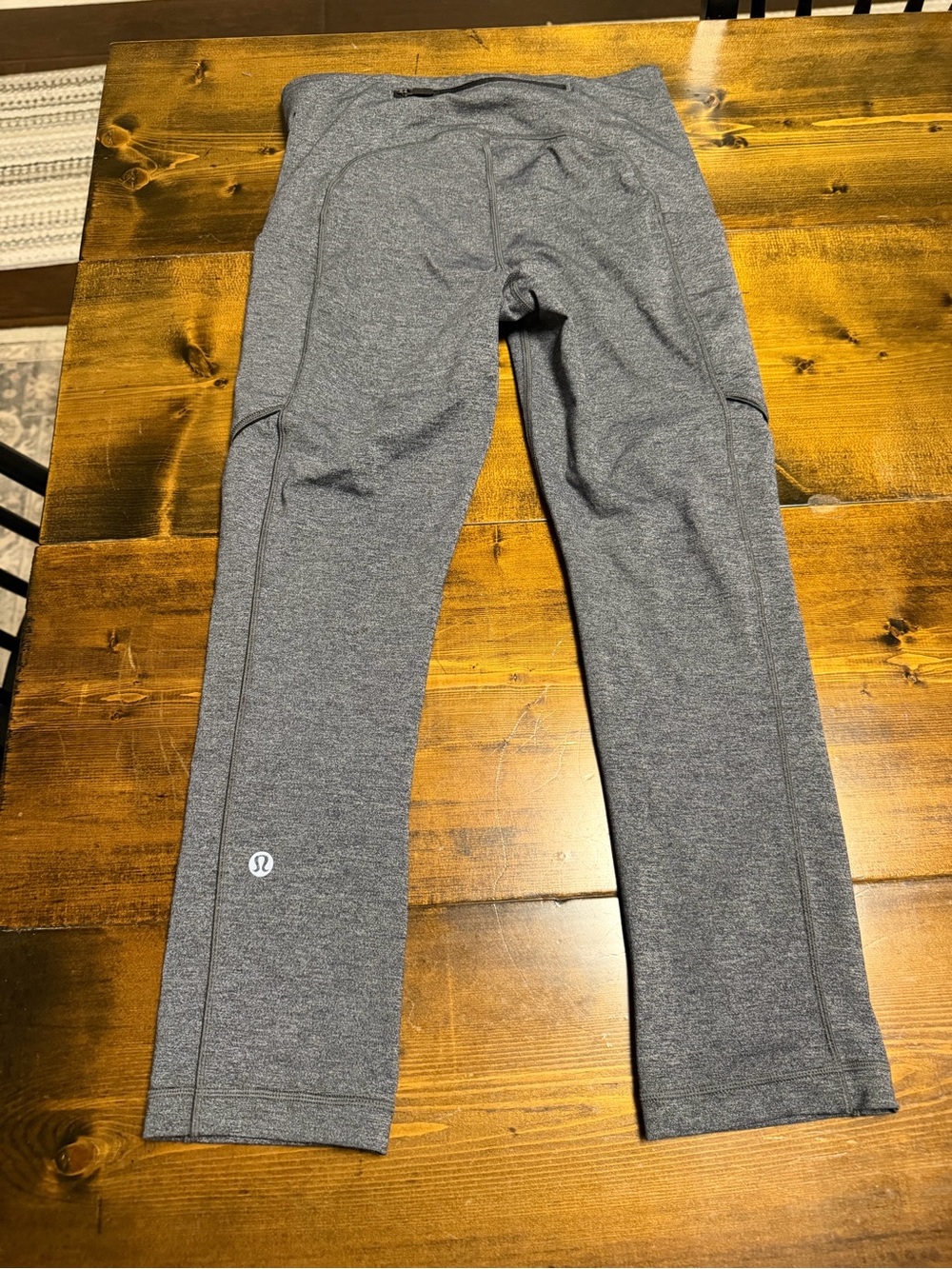 Lululemon Speed Up Crop Gray Athletic Leggings size 4